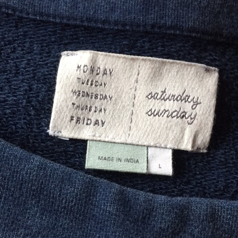 Anthropologie Navy Embroidered Short Sleeve Top - Picture 8 of 11